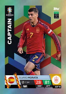 Alvaro Morata Spain Topps Match Attax EURO 2024 Captain #ESP18